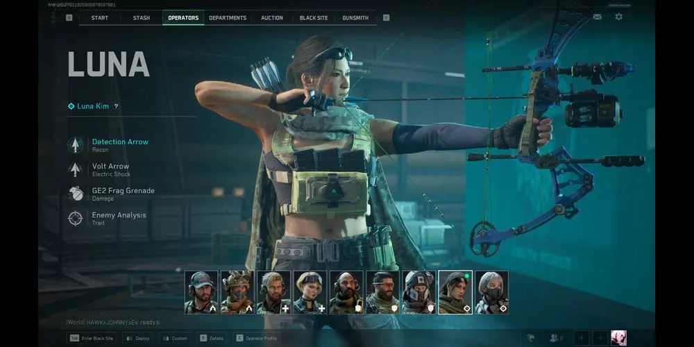 Luna - operator Delta Force với kỹ năng Enemy Analysis đánh dấu kẻ địch