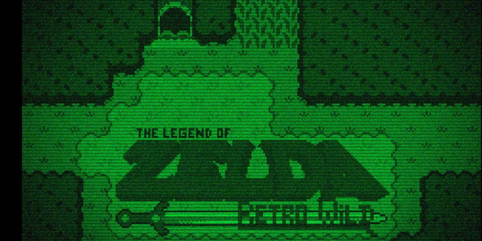 Màn hình tiêu đề chính của Zelda Retro Wild với phong cách game NES cổ điển