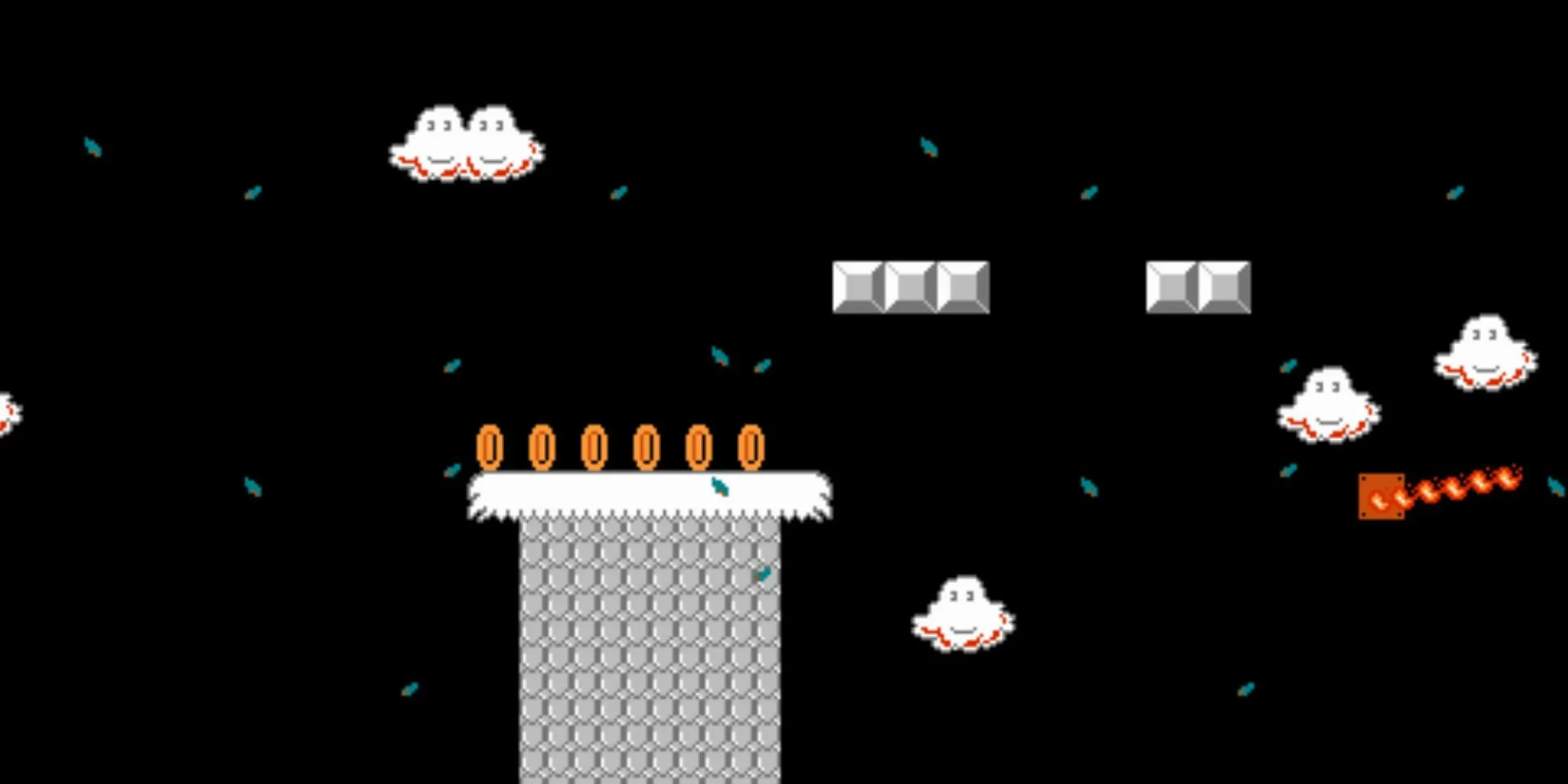 Mario nhảy né cạm bẫy trong màn chơi khó của Super Mario Bros The Lost Levels