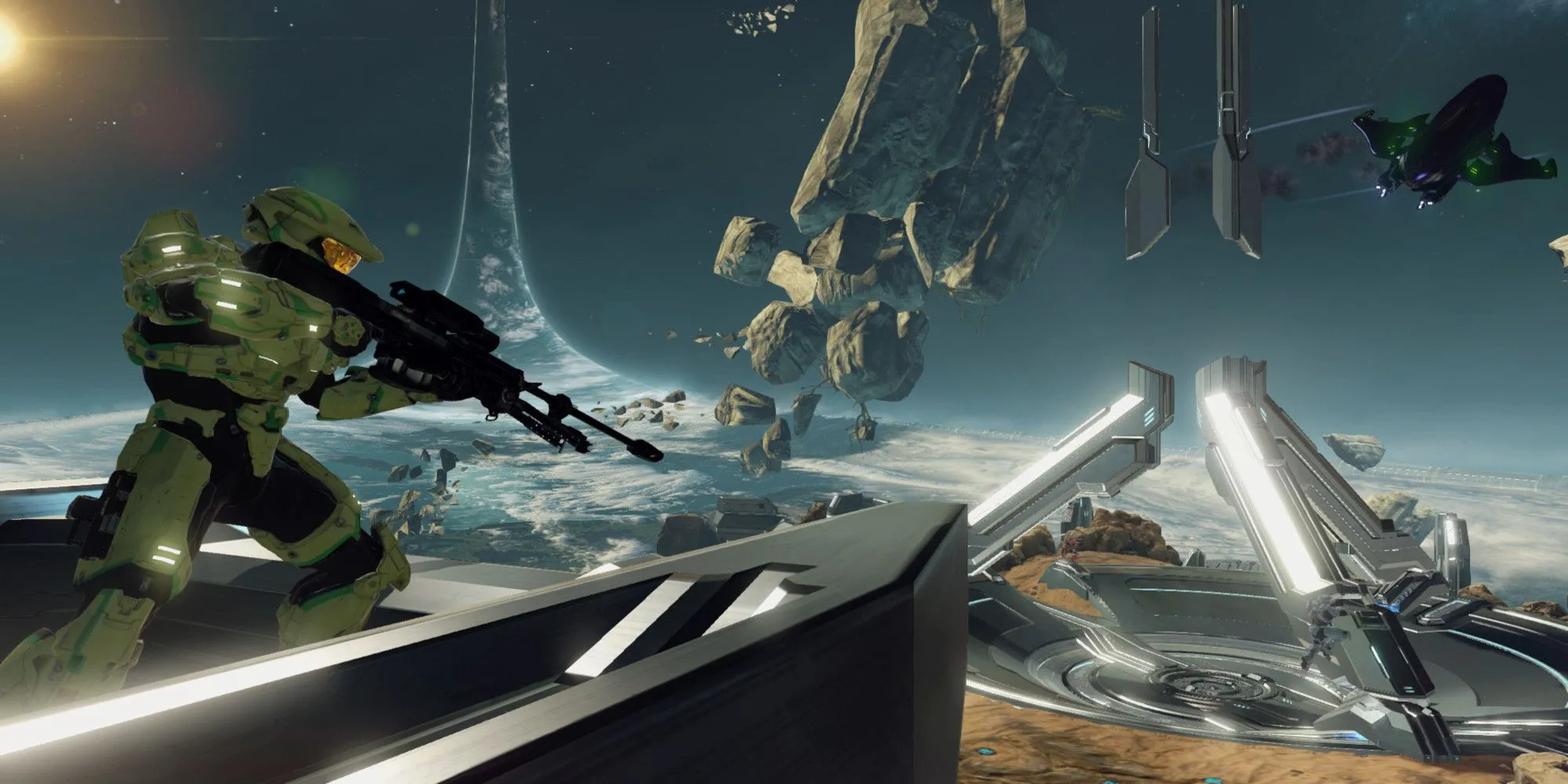 Master Chief ngắm bắn trong Halo 2, game tiên phong hồi máu tự động