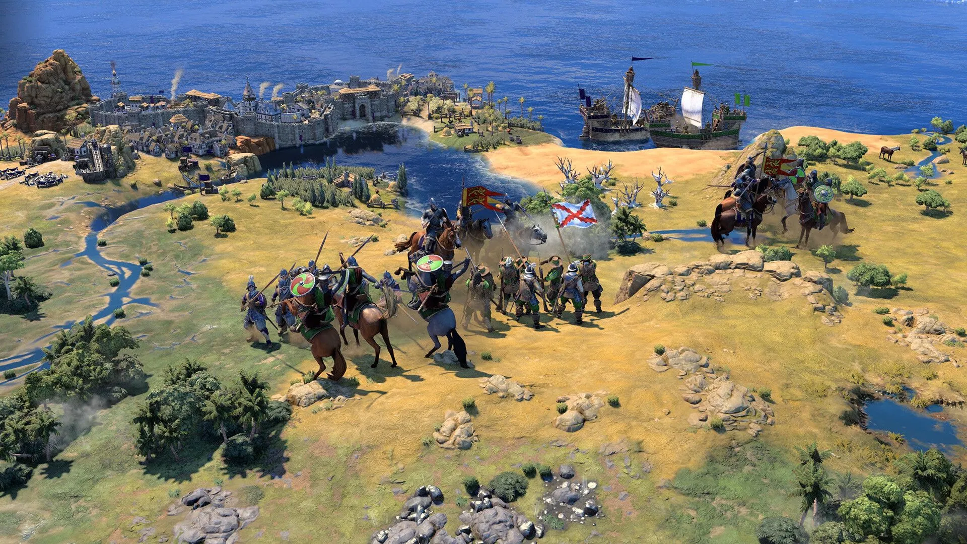Một cảnh chiến thuật hoặc xây dựng thành phố trong game Civilization 7