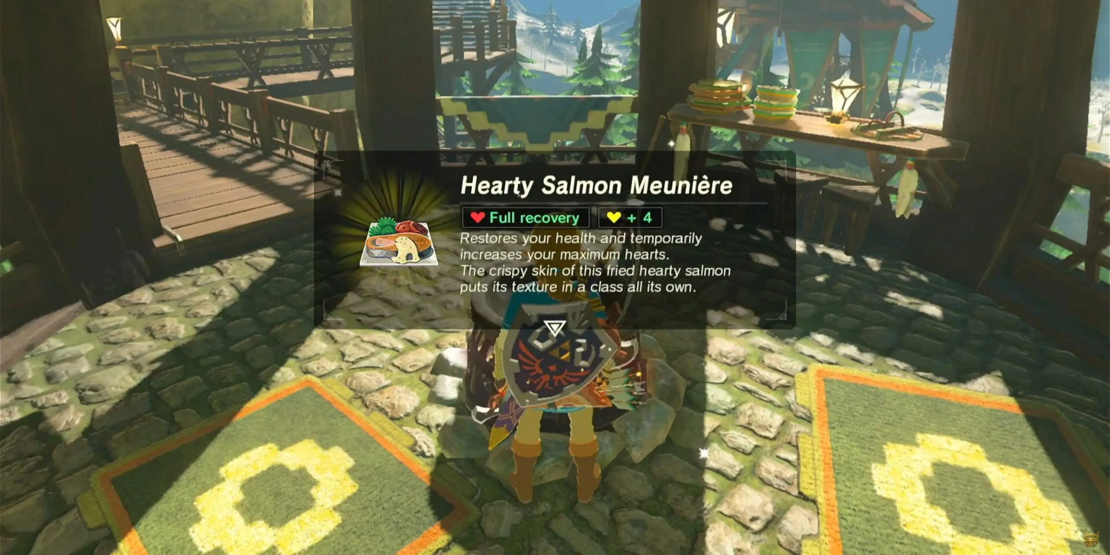 Một đĩa cá hồi tươi ngon trong game The Legend of Zelda: Breath of the Wild