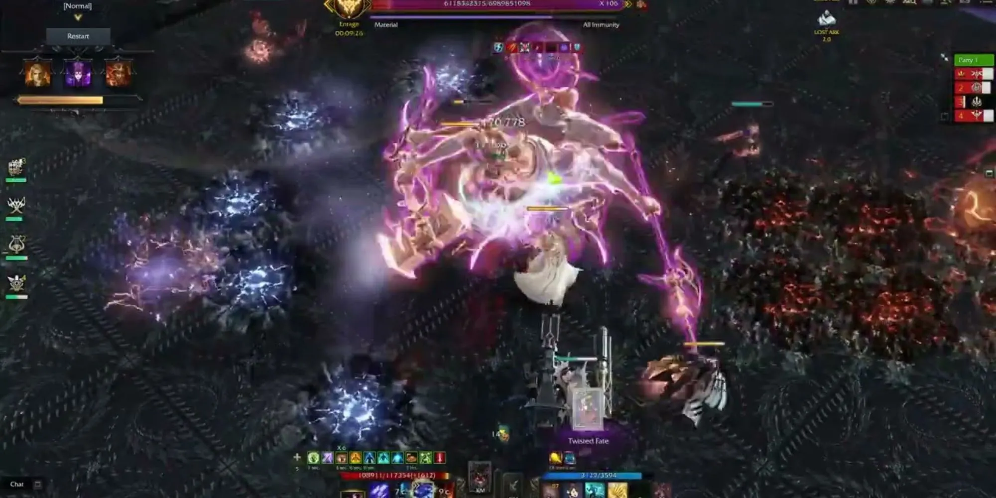 Một nhóm người chơi Lost Ark đối đầu với Boss trong Legion Raid