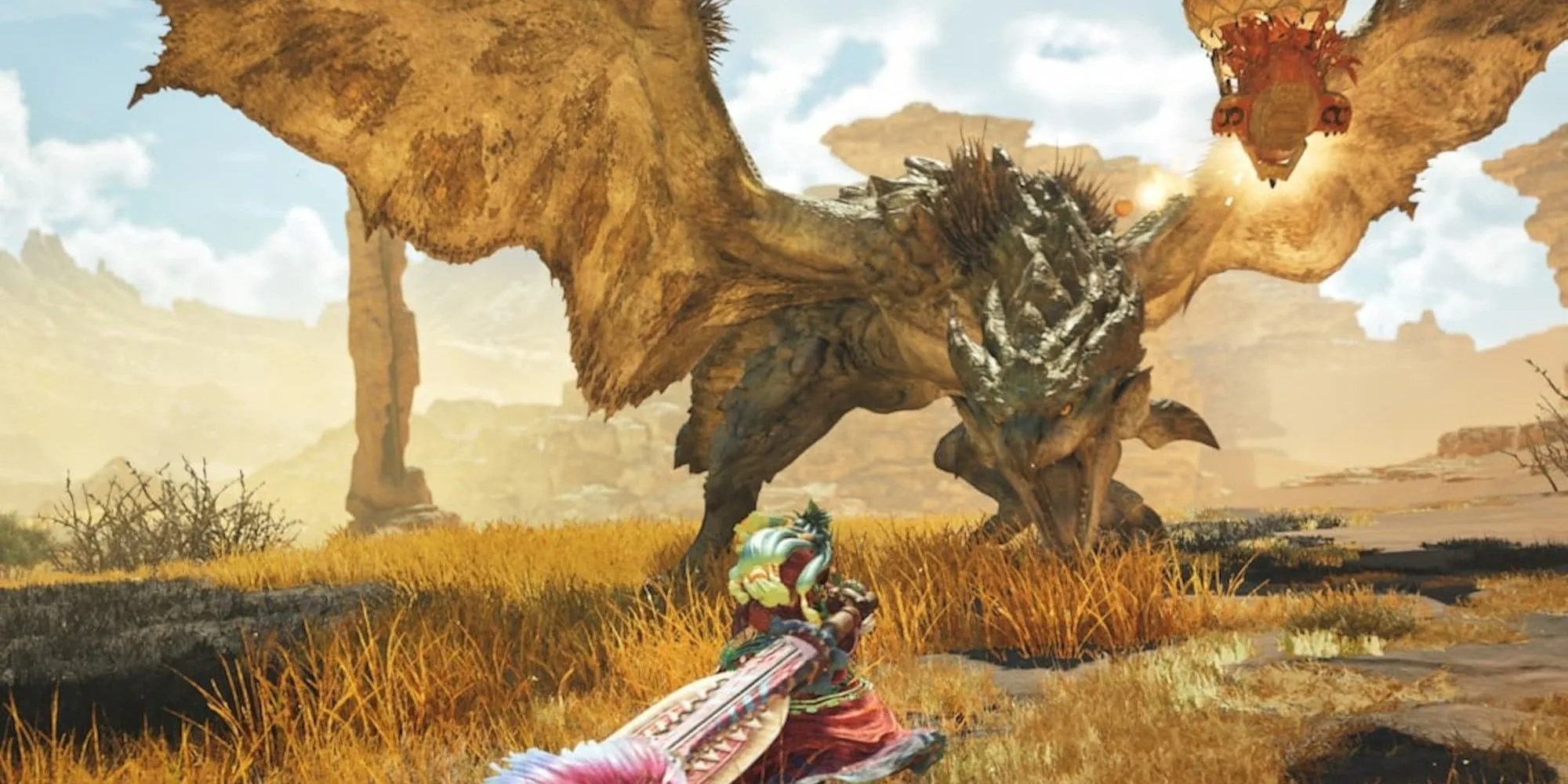 Người chơi đối đầu với quái vật khổng lồ trong Monster Hunter Wilds