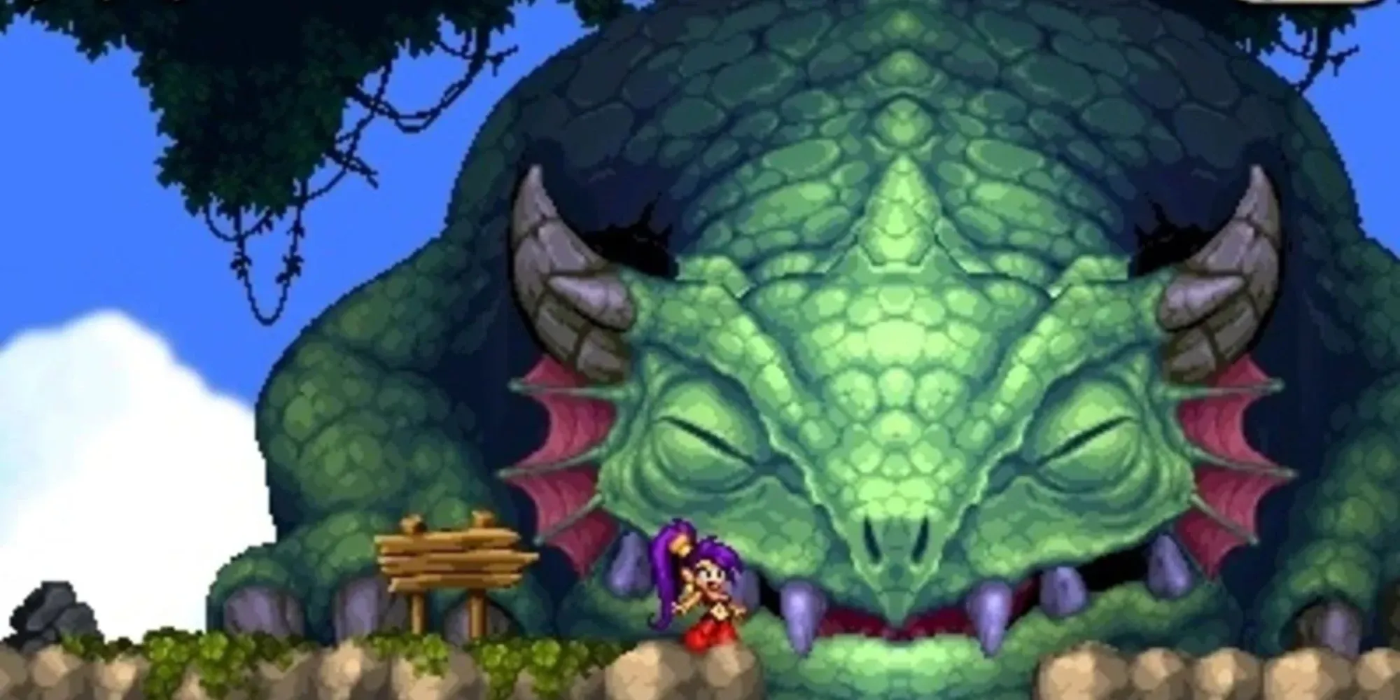 Nhân vật bán thần đèn Shantae trong trang phục hải tặc trong Shantae and the Pirate's Curse