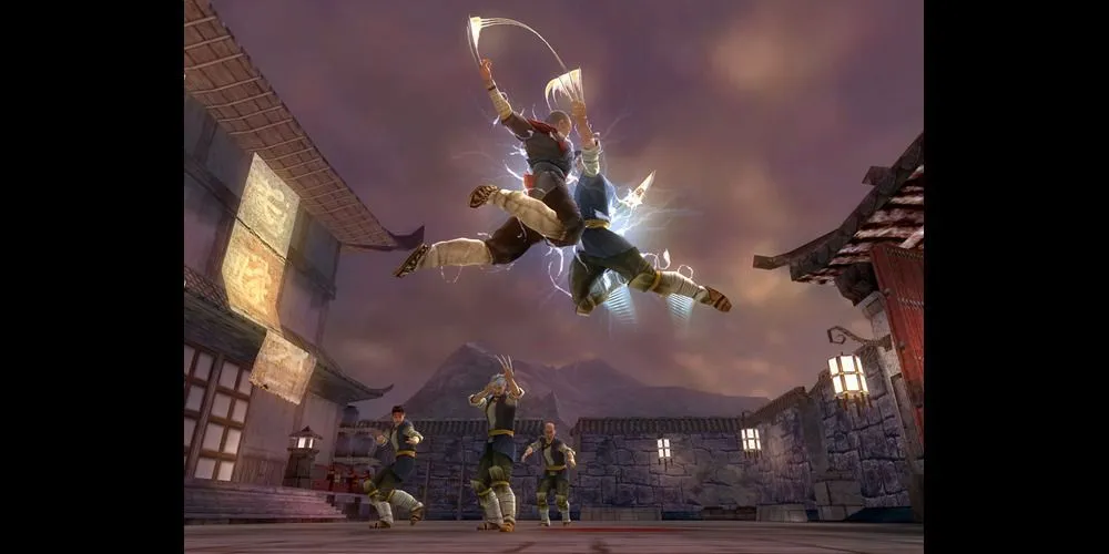 Nhân vật chiến đấu bằng võ thuật trong game nhập vai lấy bối cảnh Á Đông Jade Empire