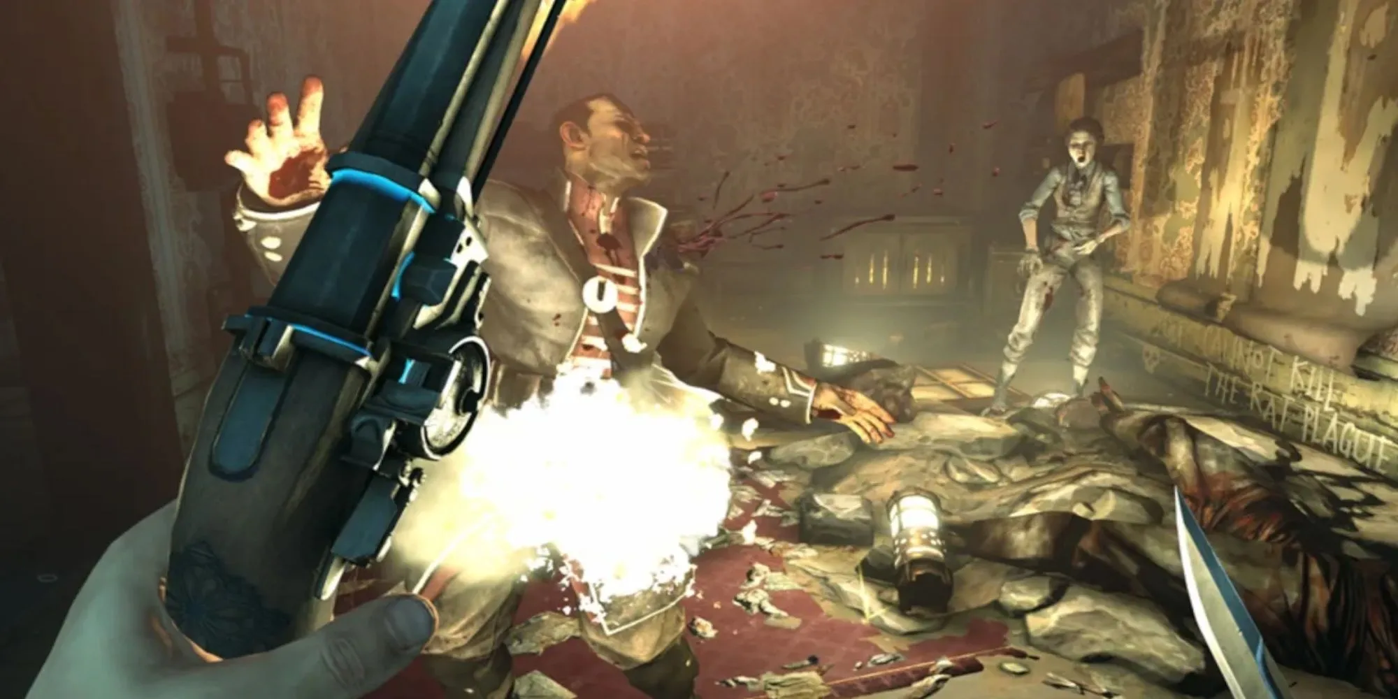 Nhân vật Corvo sử dụng sức mạnh trong game lén lút Dishonored trên PS3