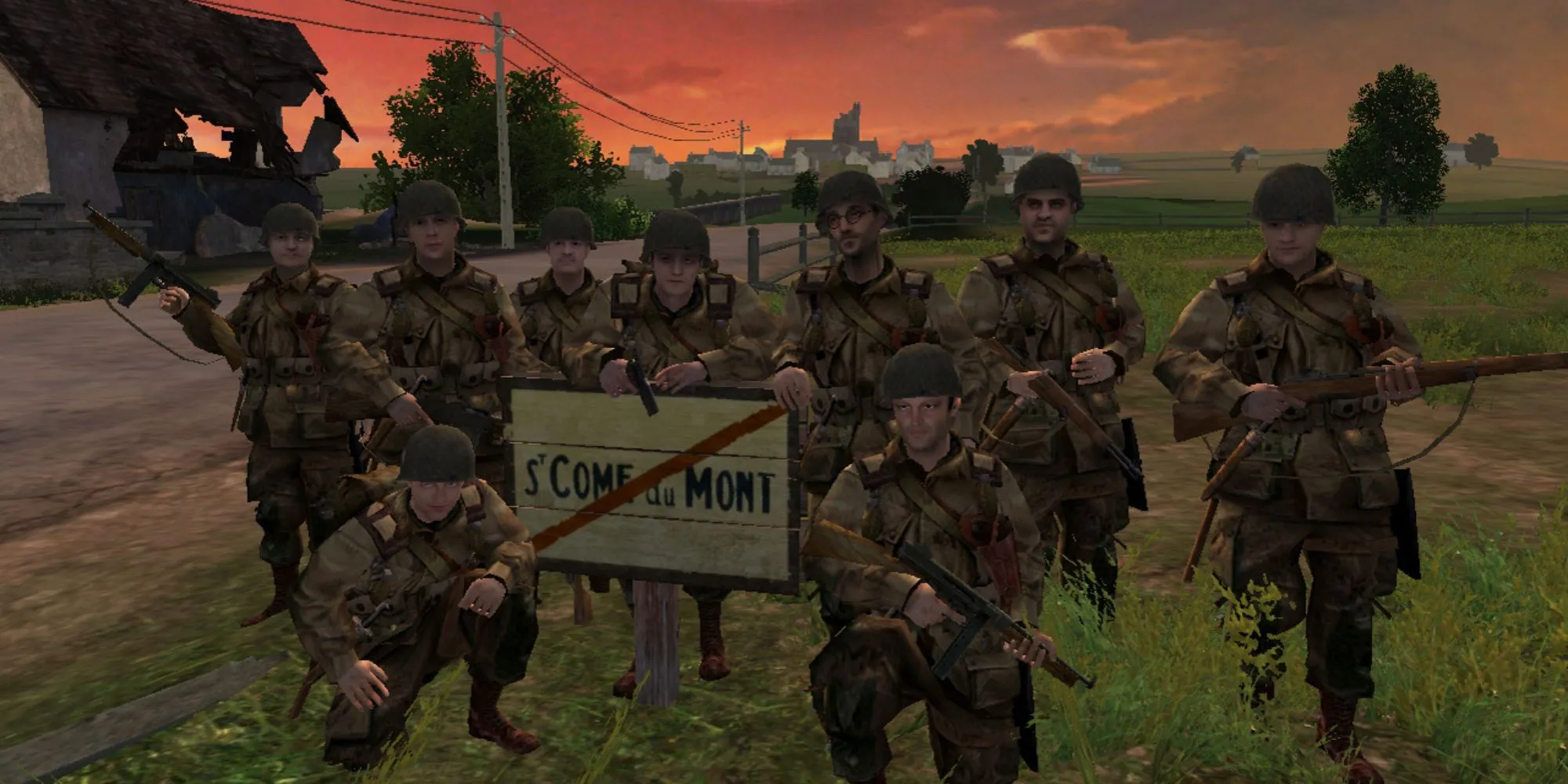 Nhân vật lính cầm súng trong game Brothers in Arms Road to Hill 30
