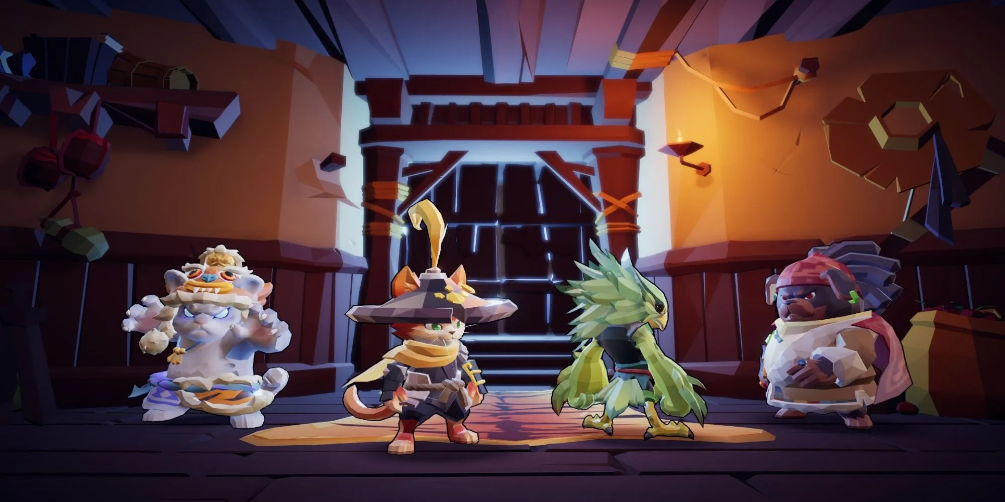 Nhân vật mèo trong Gunfire Reborn sử dụng kỹ năng, minh họa đồ họa độc đáo của game bắn súng roguelite này.