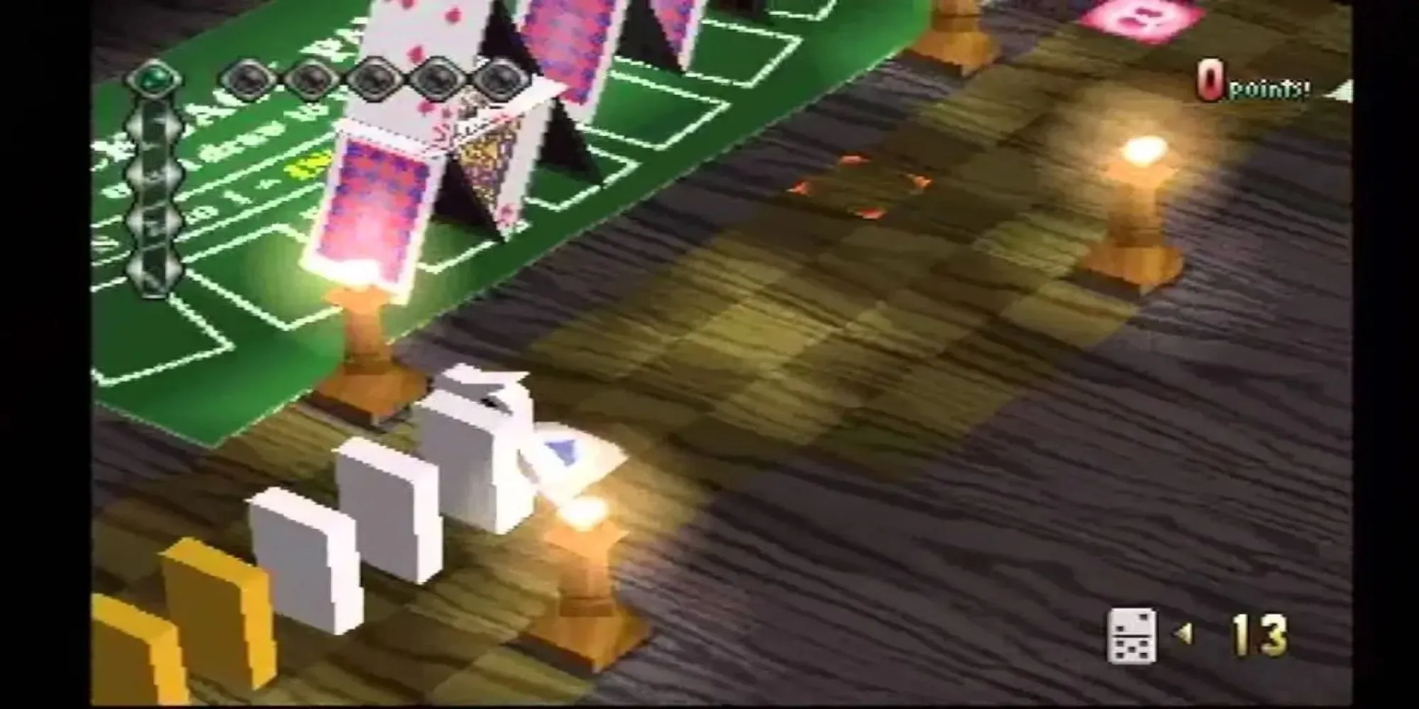 Nhân vật Mr. Domino đang chạy trên một đường đua phức tạp trong game giải đố độc đáo trên PS1