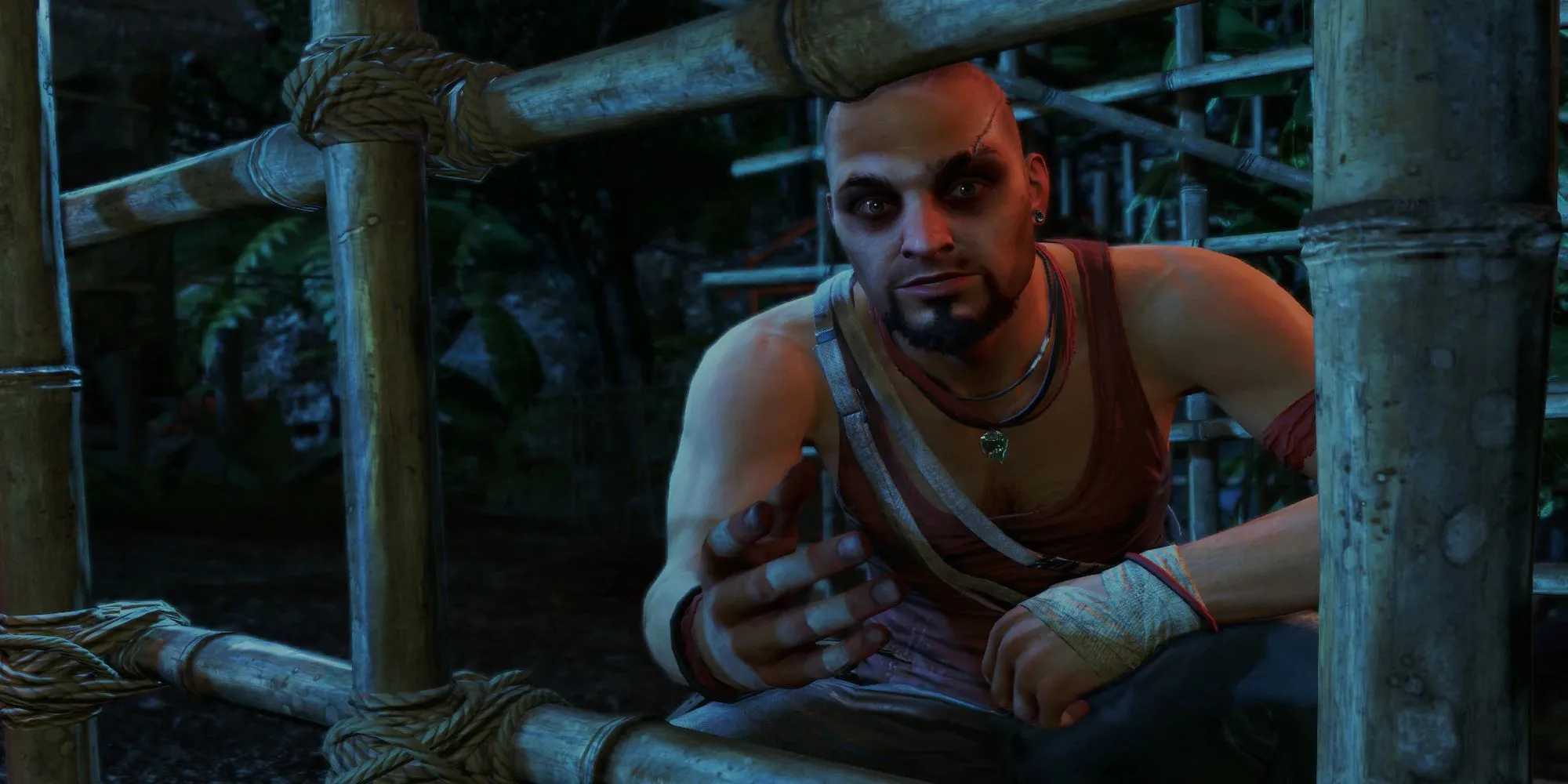 Nhân vật Vaas nổi tiếng trong Far Cry 3, một ví dụ điển hình của game FPS thế giới mở