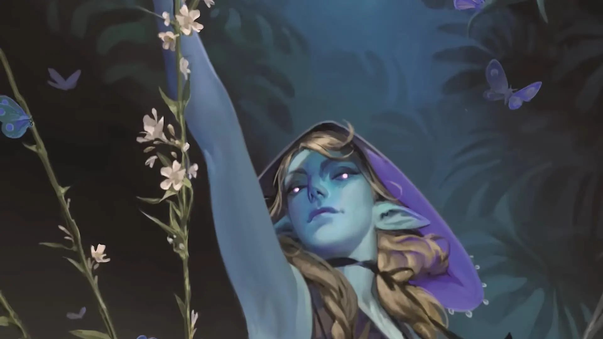 Nhân vật Warlock Drow minh họa trong D&amp;D