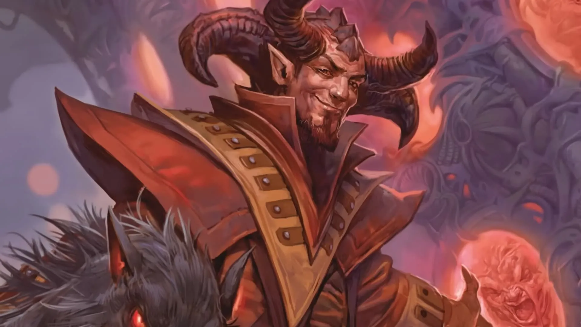 Nhân vật Warlock với hình ảnh Asmodeus minh họa trong D&amp;D