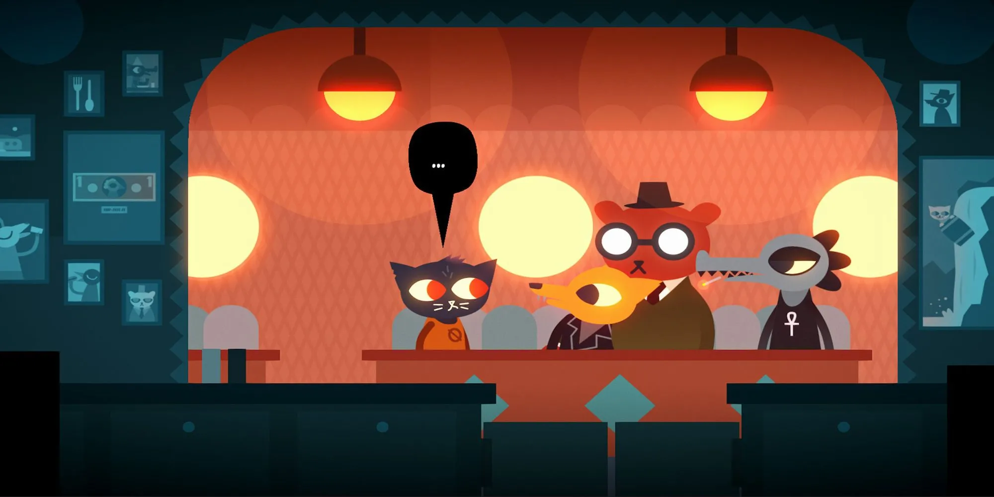 Nhóm bạn trong game indie Night in the Woods, khám phá cuộc khủng hoảng tuổi trưởng thành.