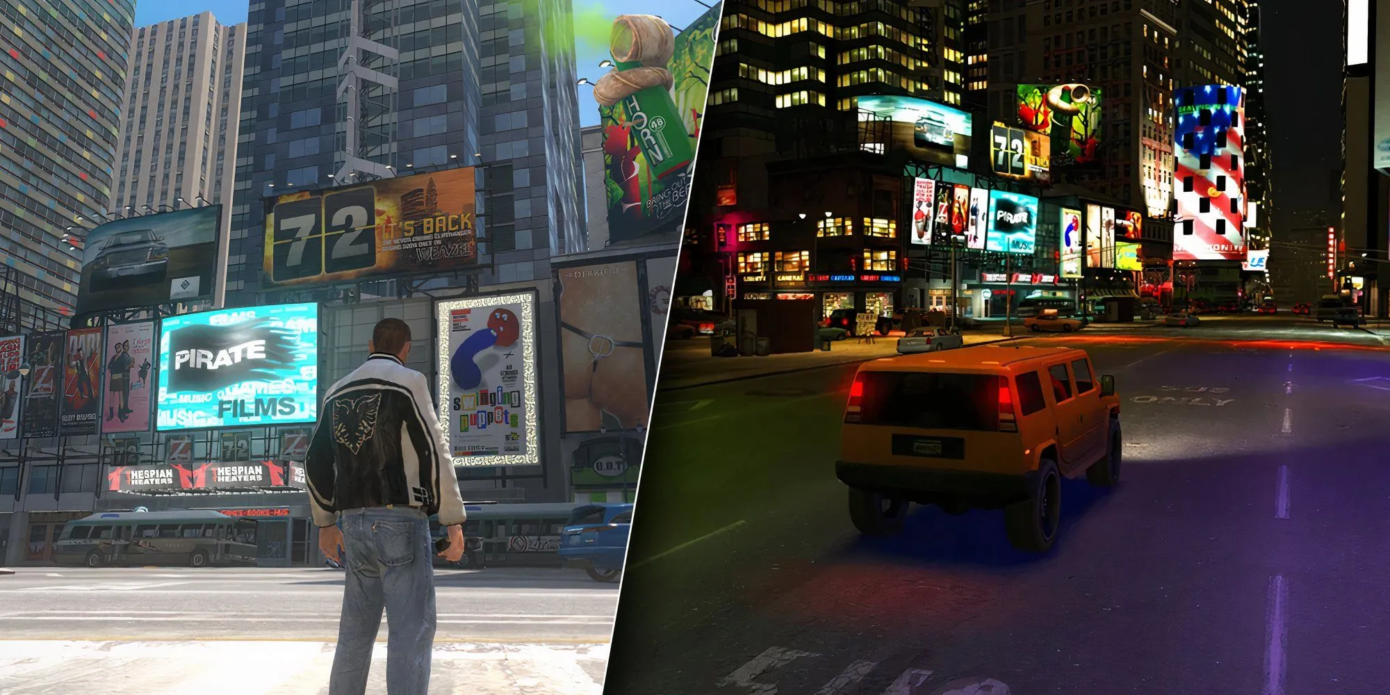 Niko Bellic đứng nhìn thành phố Liberty City trong game GTA 4 PS3