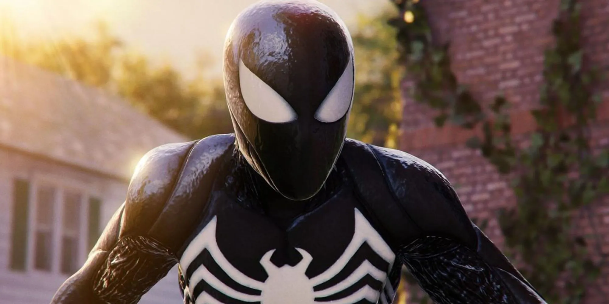 Peter Parker trong Spider-Man 2 mặc bộ Symbiote Suit màu đen.