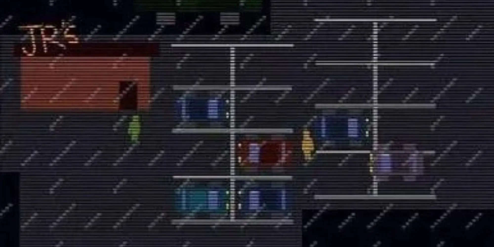 Phân cảnh mini-game Midnight Motorist trong FNAF, nơi xuất hiện cái gò đất bí ẩn.