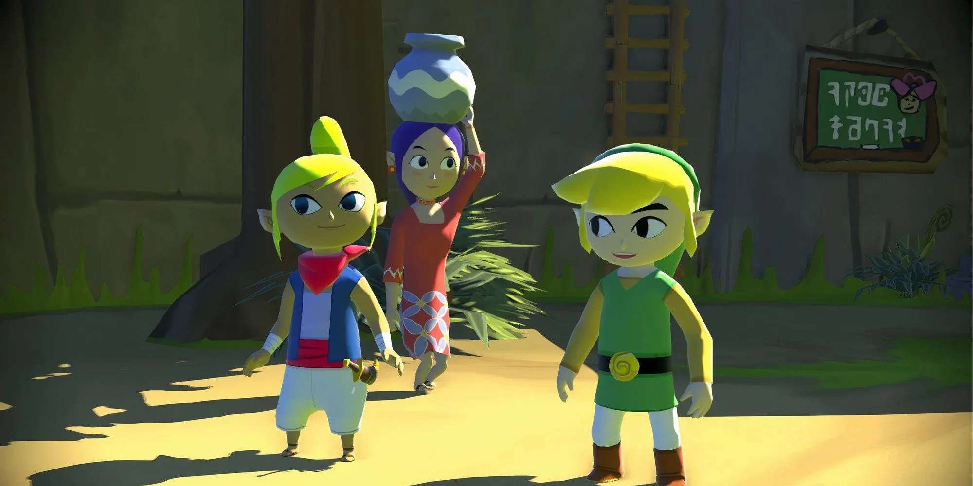 Phong cách đồ họa cel-shaded đặc trưng của The Legend of Zelda Wind Waker HD