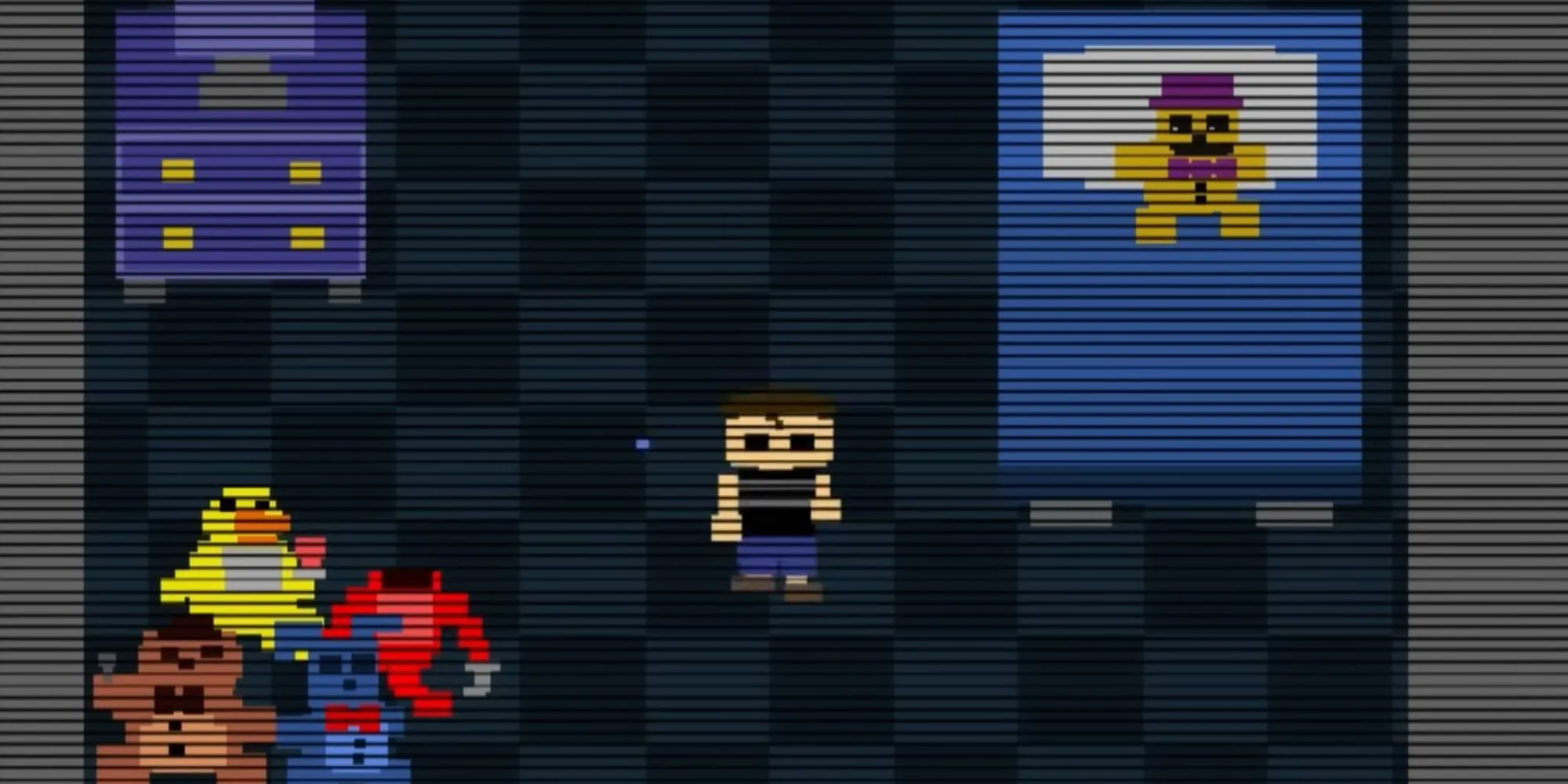 Phòng ngủ của Crying Child trong FNAF 4, bối cảnh một trong hai ngôi nhà của William Afton.