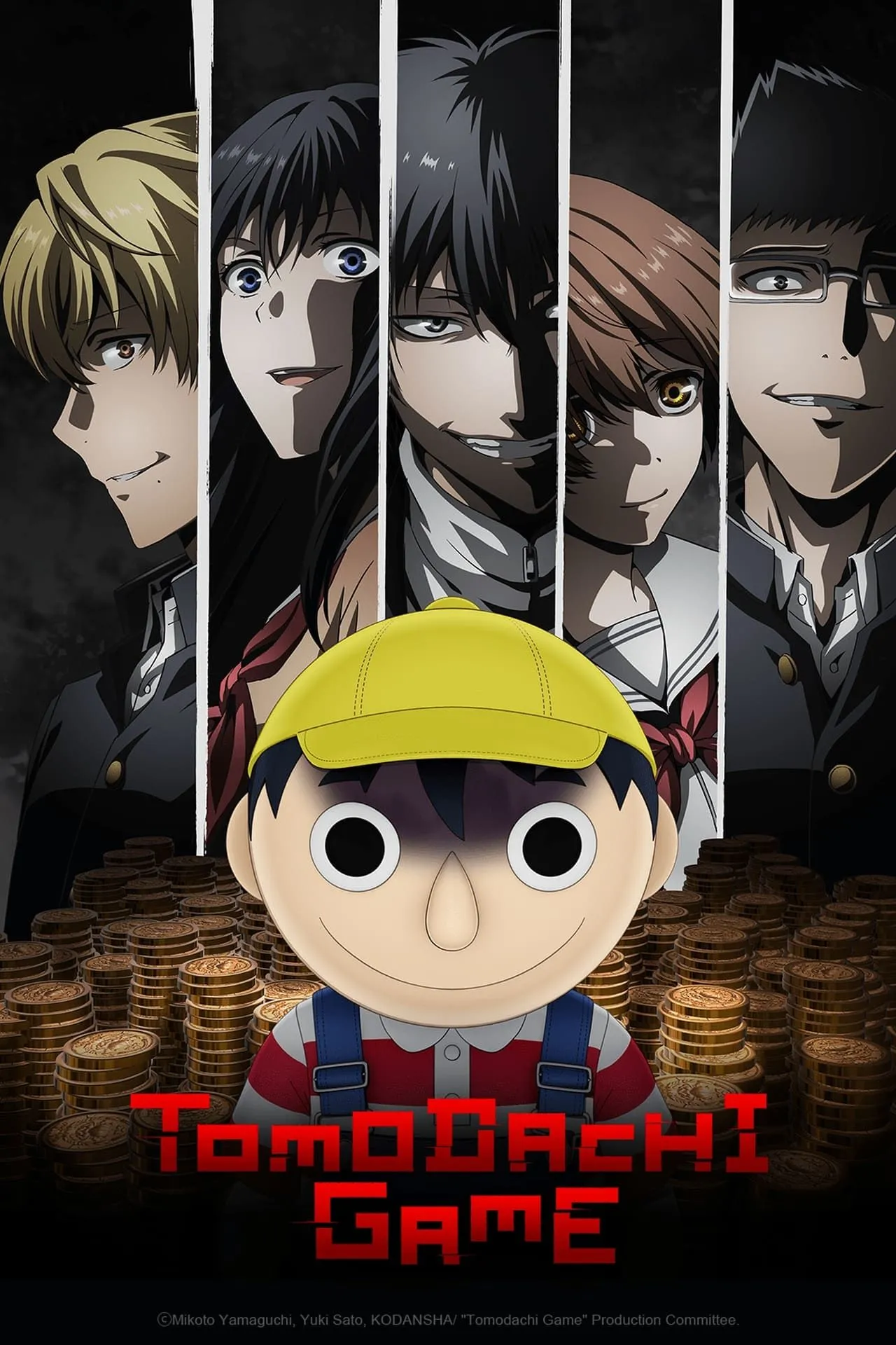 Poster anime Tomodachi Game với các nhân vật chính.
