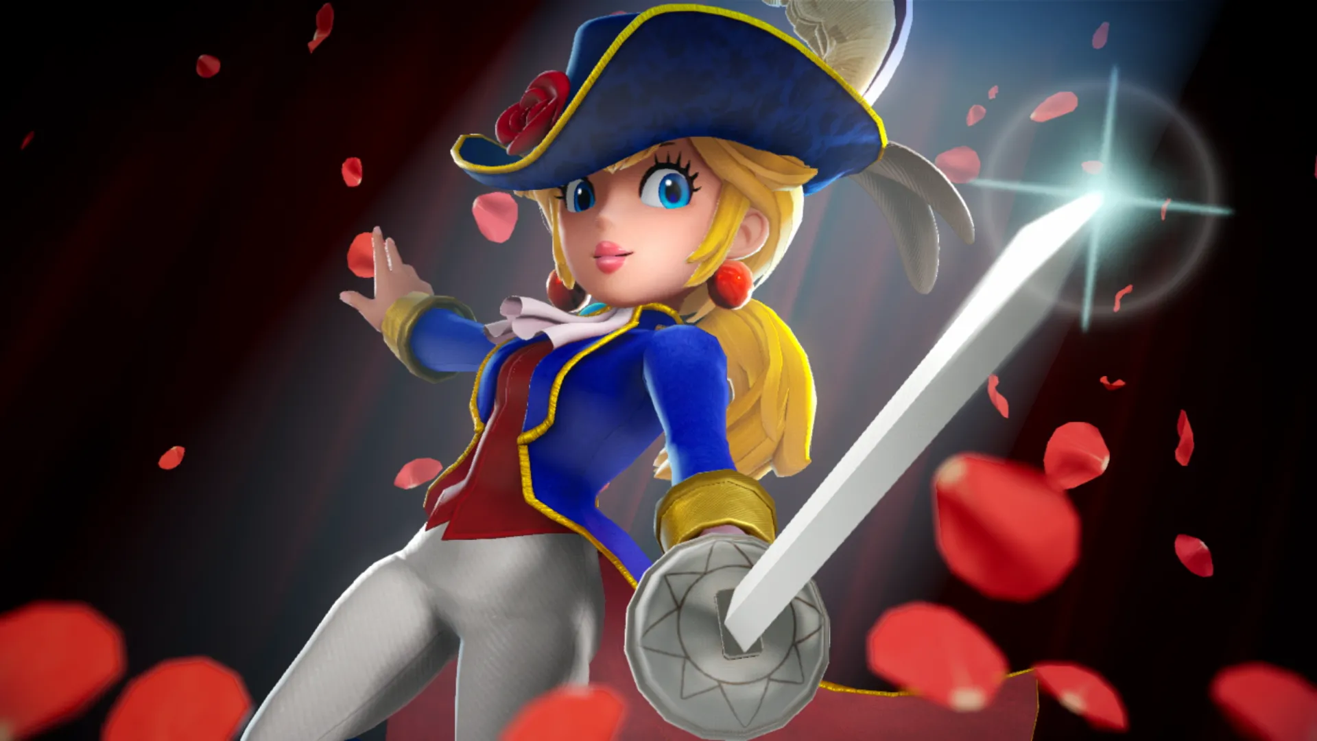 Princess Peach trong trang phục kiếm sĩ trong Princess Peach Showtime