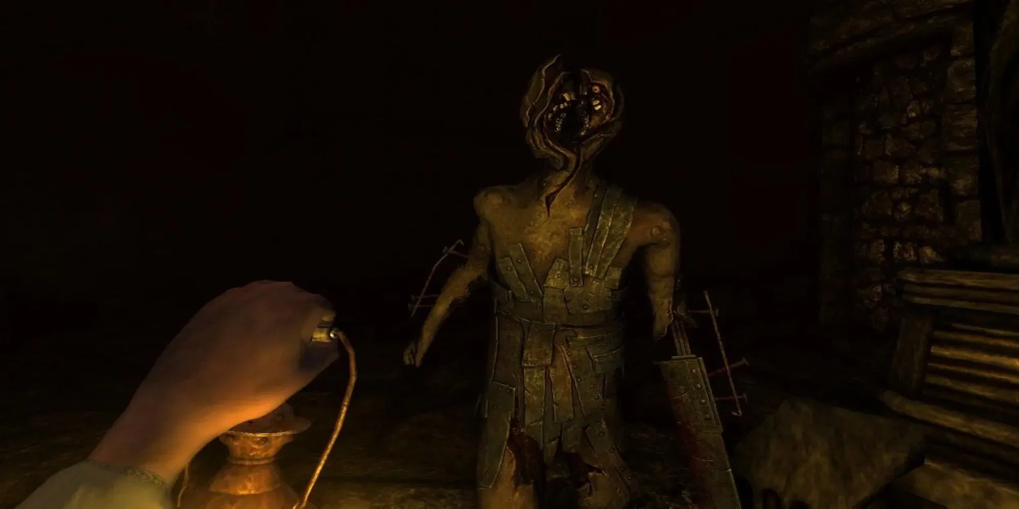 Quái vật đáng sợ trong bối cảnh lâu đài u ám của Amnesia The Dark Descent