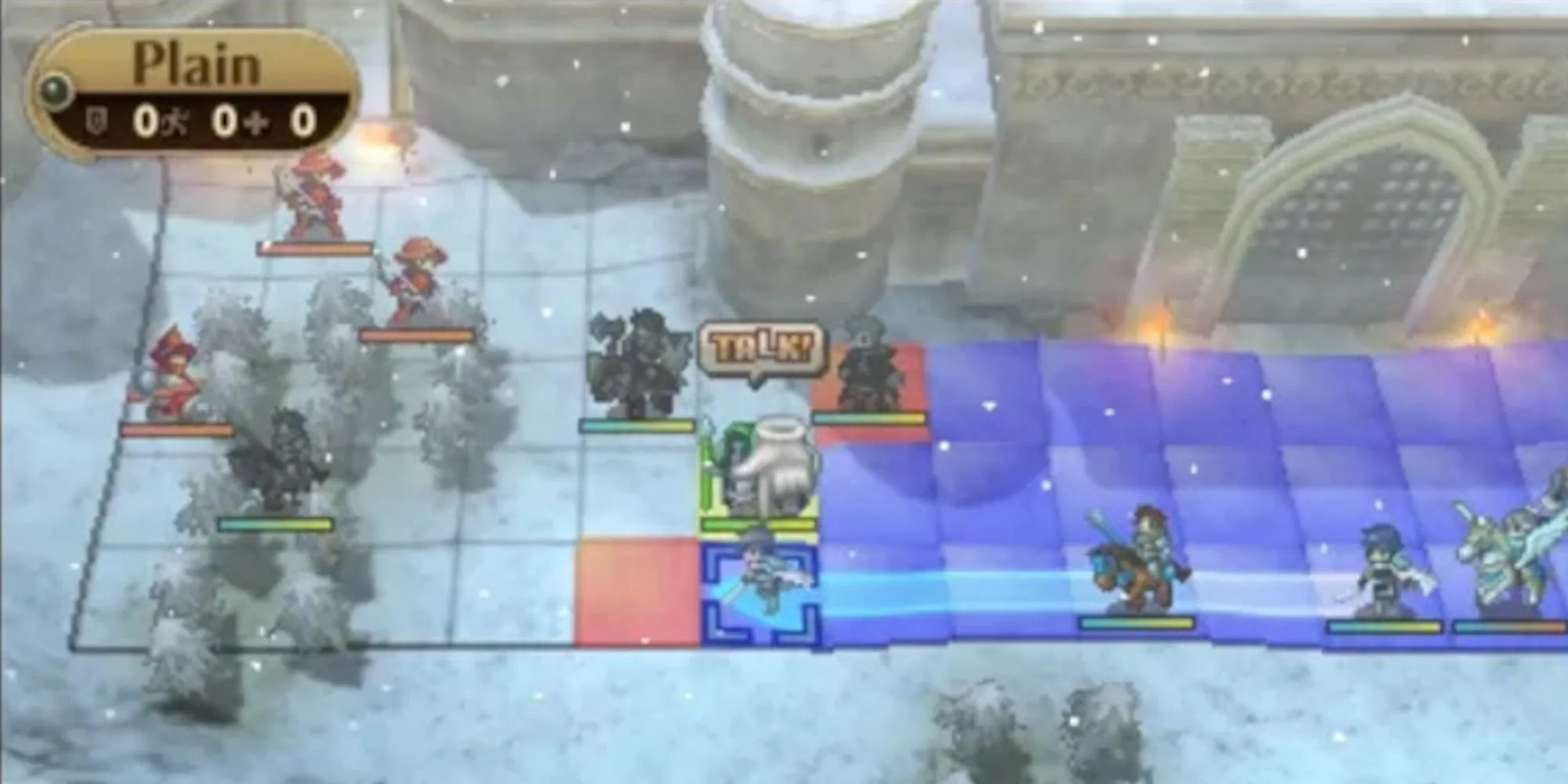 Quân lính di chuyển trên bản đồ trong Fire Emblem: Awakening.