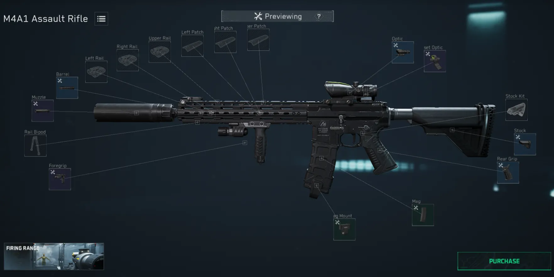 Screenshot M4A1 build Ranger Afghanistan với ống ngắm ACOG trong Delta Force