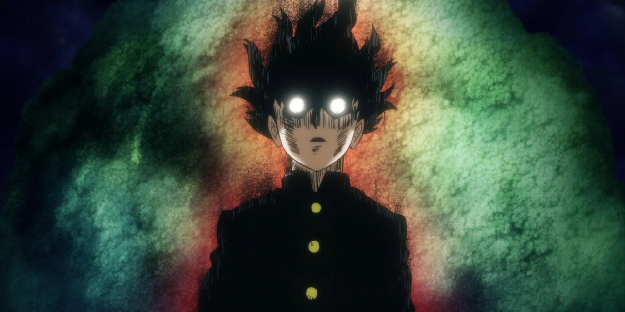 Shigeo Kageyama (Mob) trong trạng thái cảm xúc dâng trào