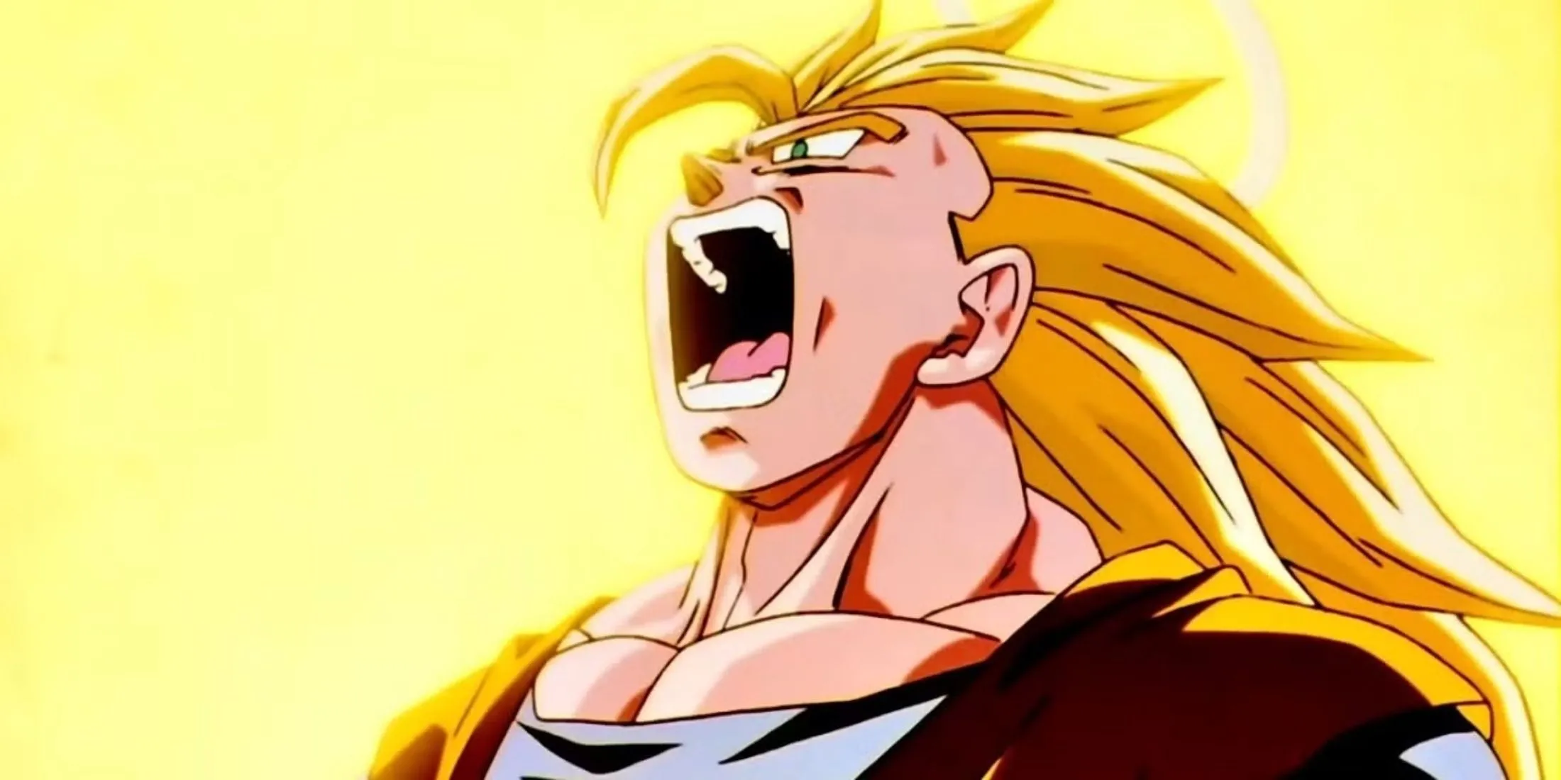 Son Goku biến hình Super Saiyan 3 đối đầu Majin Buu trong Dragon Ball Z
