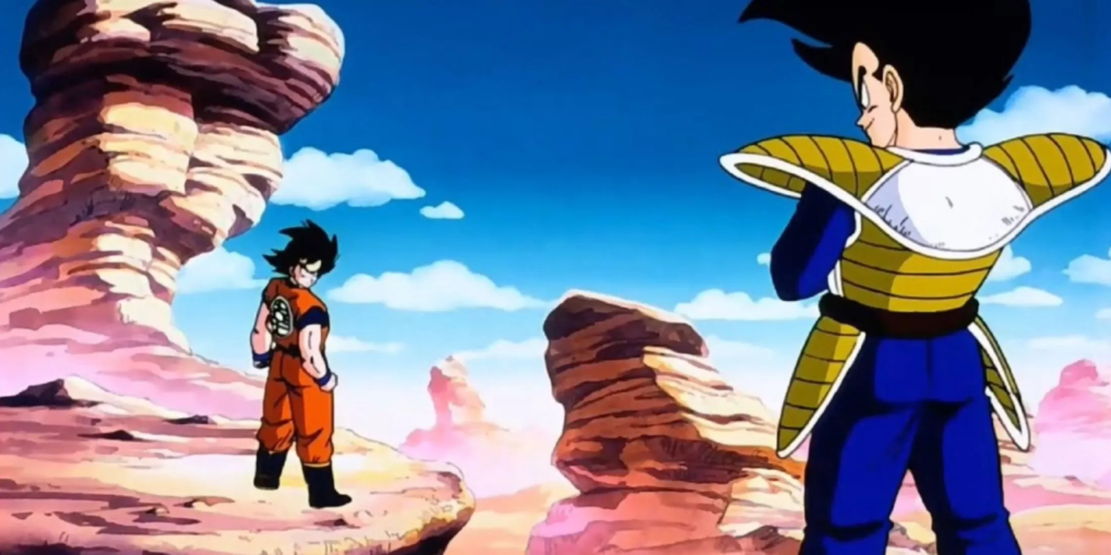 Son Goku và Vegeta đối đầu trong trận chiến đầu tiên trên Trái Đất, Dragon Ball Z Saiyan Arc