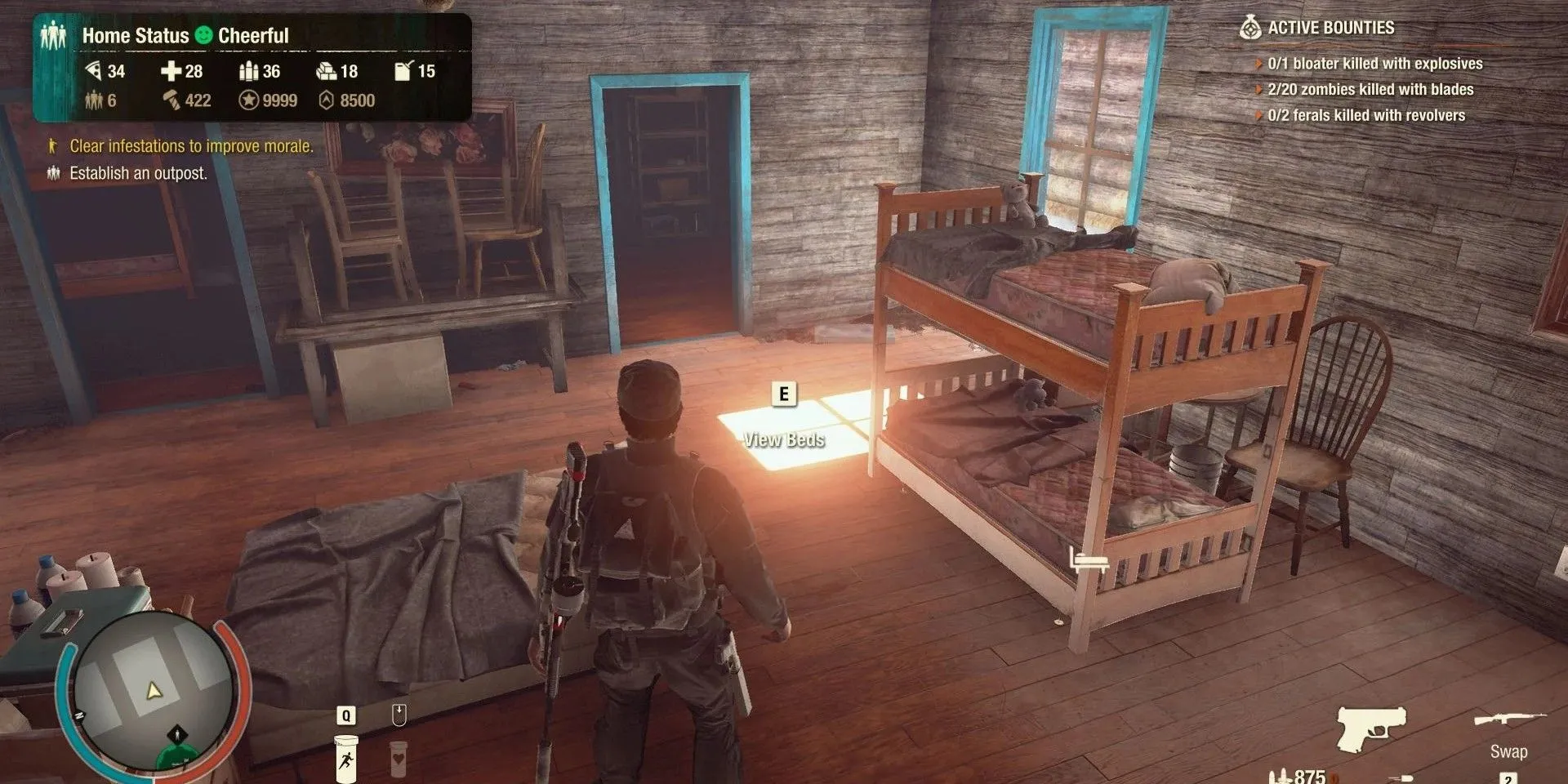 State of Decay 2: Quản lý giường ngủ và tiện nghi cho cộng đồng người sống sót