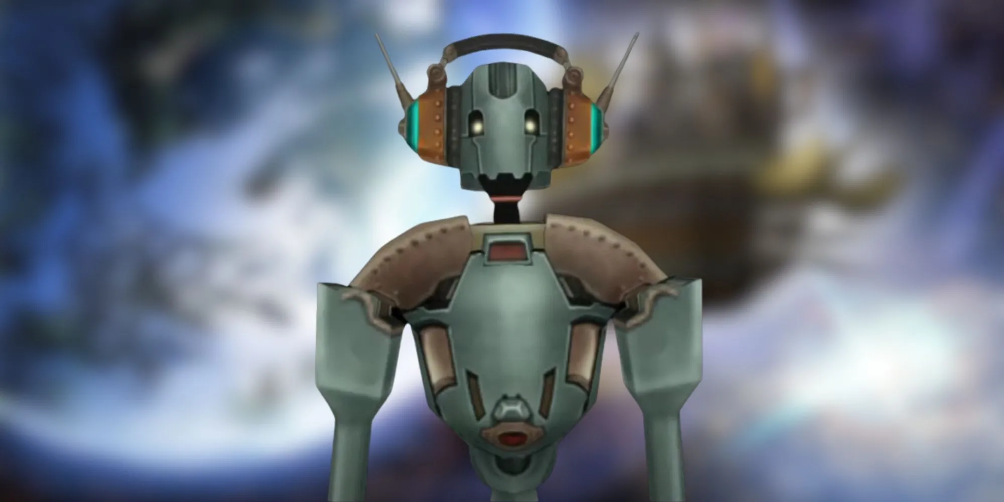 Steve Pocacchio, robot trong game Rogue Galaxy, đứng cùng Simon
