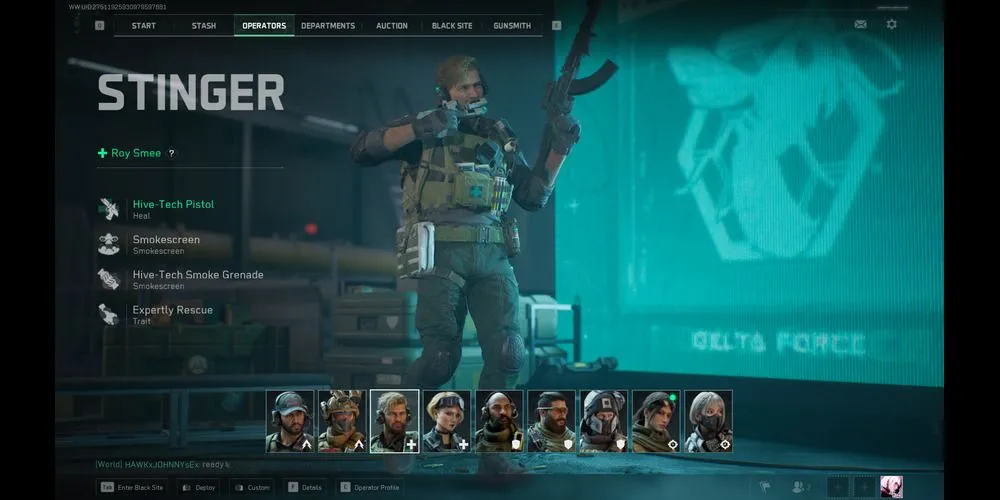 Stinger - operator Delta Force với kỹ năng Expertly Rescue cứu đồng đội hiệu quả