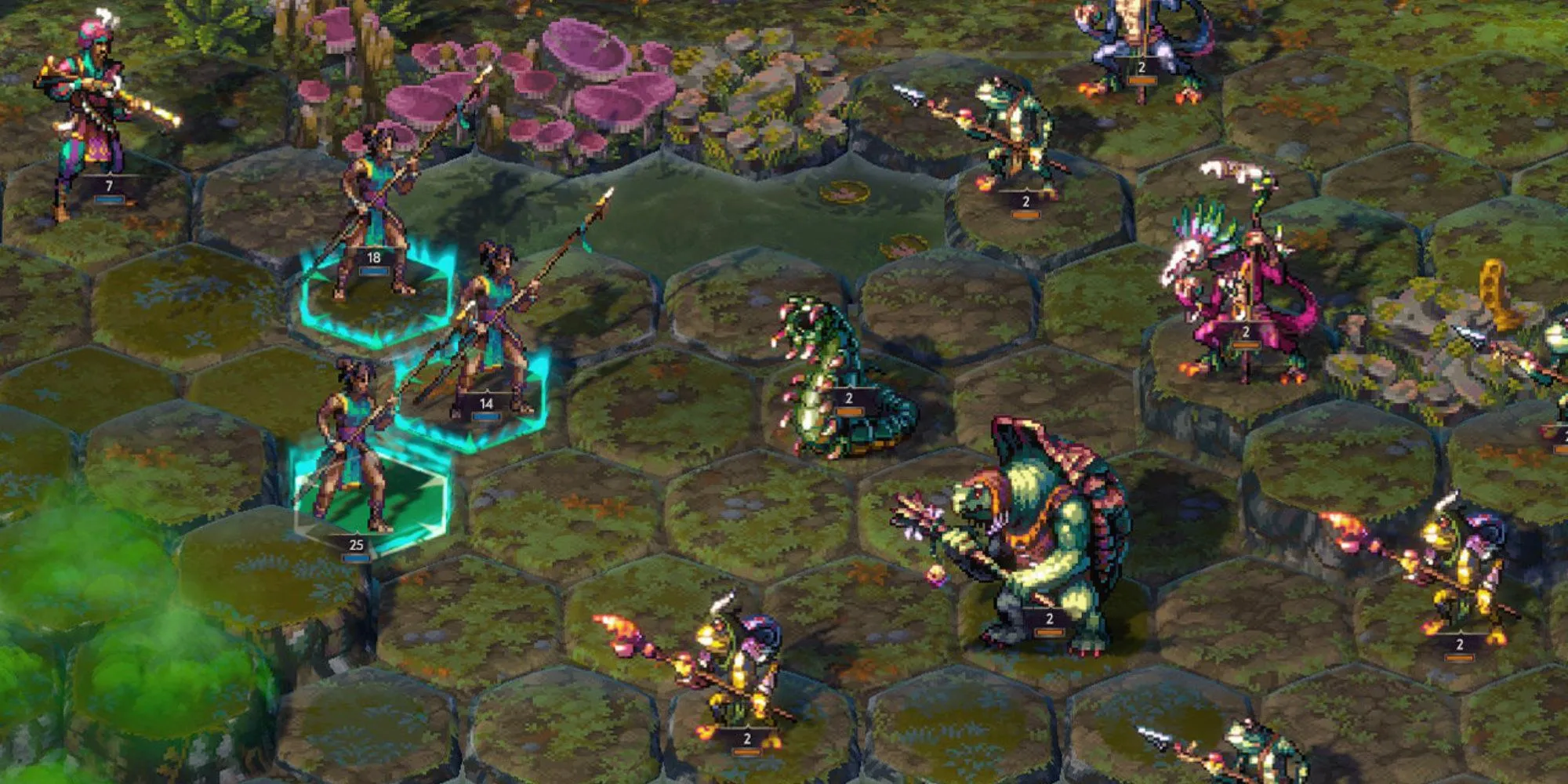 Strategy battle in Songs of Conquest.