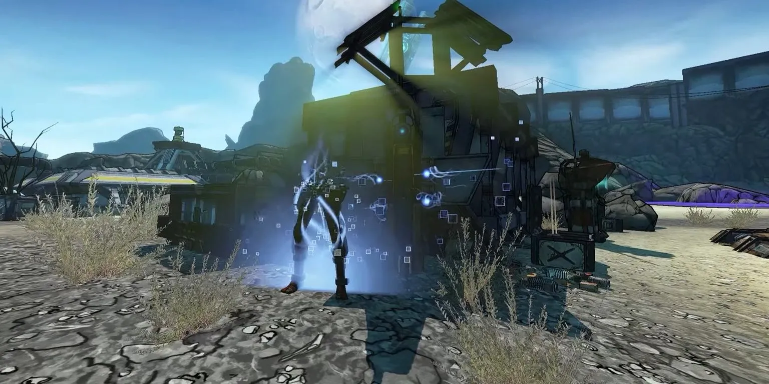 Tái sinh tại trạm New-U trong Borderlands 2 với lời chào mỉa mai