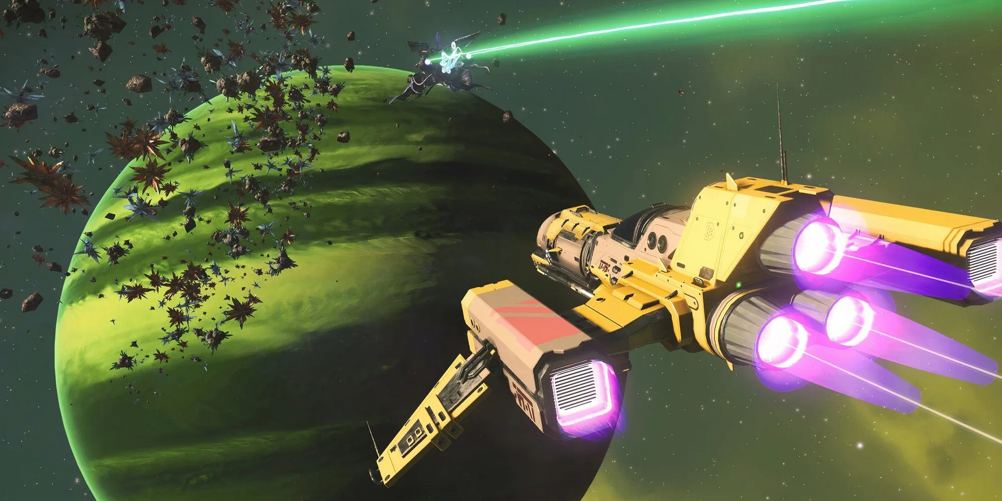 Top 10 Game Gợi Nhớ Đến Outer Wilds: Những Cuộc Phiêu Lưu Khám Phá Độc Nhất Vô Nhị 1 Tàu vũ trụ trong No Man's Sky bay về phía một hành tinh xanh
