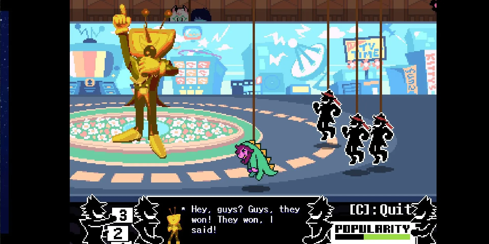 Tenna Defense minigame in Deltarune.
