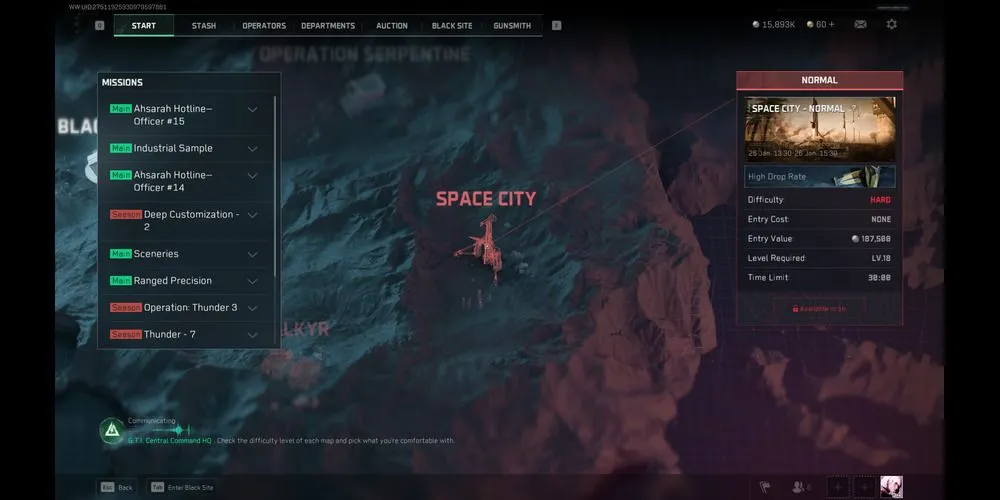 Toàn cảnh bản đồ Space City, nơi tập trung người chơi kinh nghiệm trong Delta Force