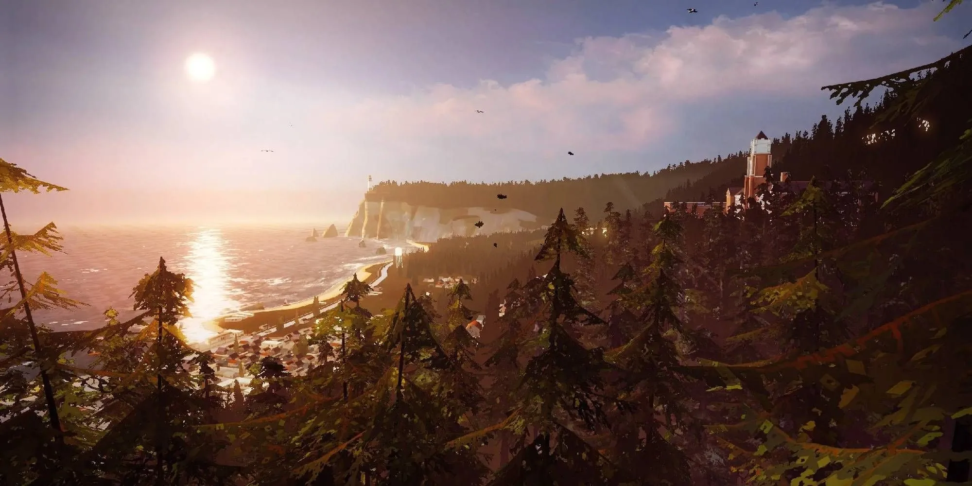 Toàn cảnh thị trấn ven biển Arcadia Bay trong game Life is Strange
