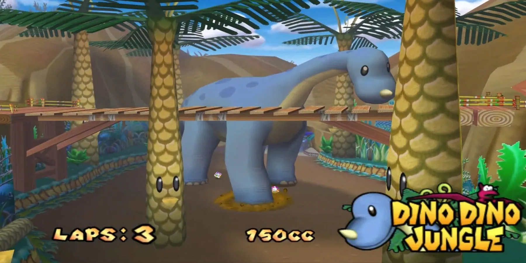 Tổng quan đường đua Dino Dino Jungle trong Mario Kart Double Dash