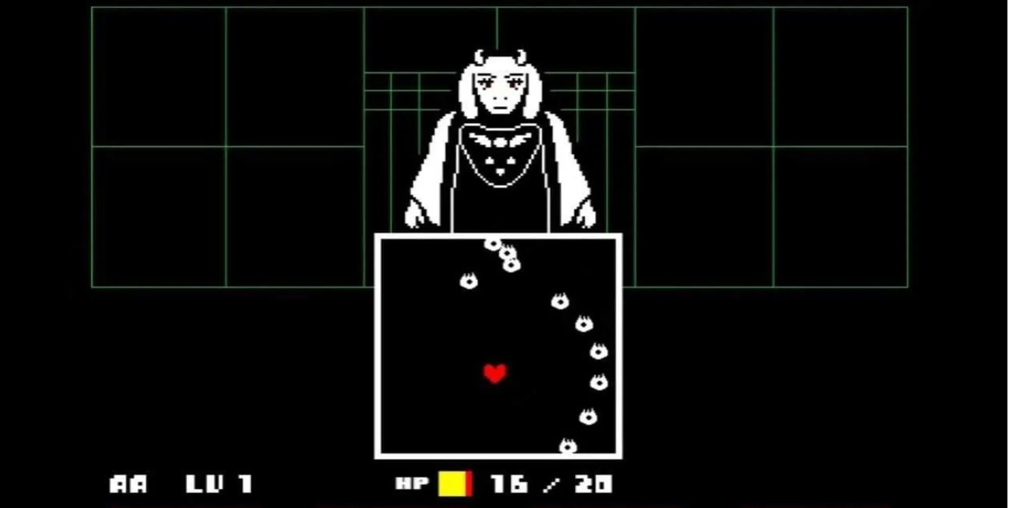 Toriel trong trận đấu boss ở Undertale