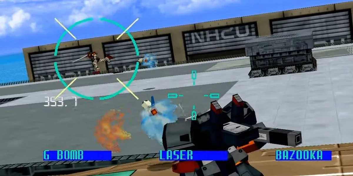 Trận chiến robot tốc độ cao trong game Cyber Troopers Virtual On