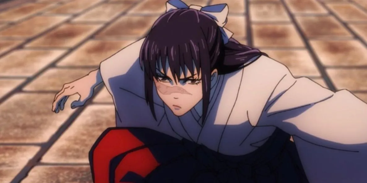 Utahime Iori với biểu cảm khó chịu khi nghe Gojo nói