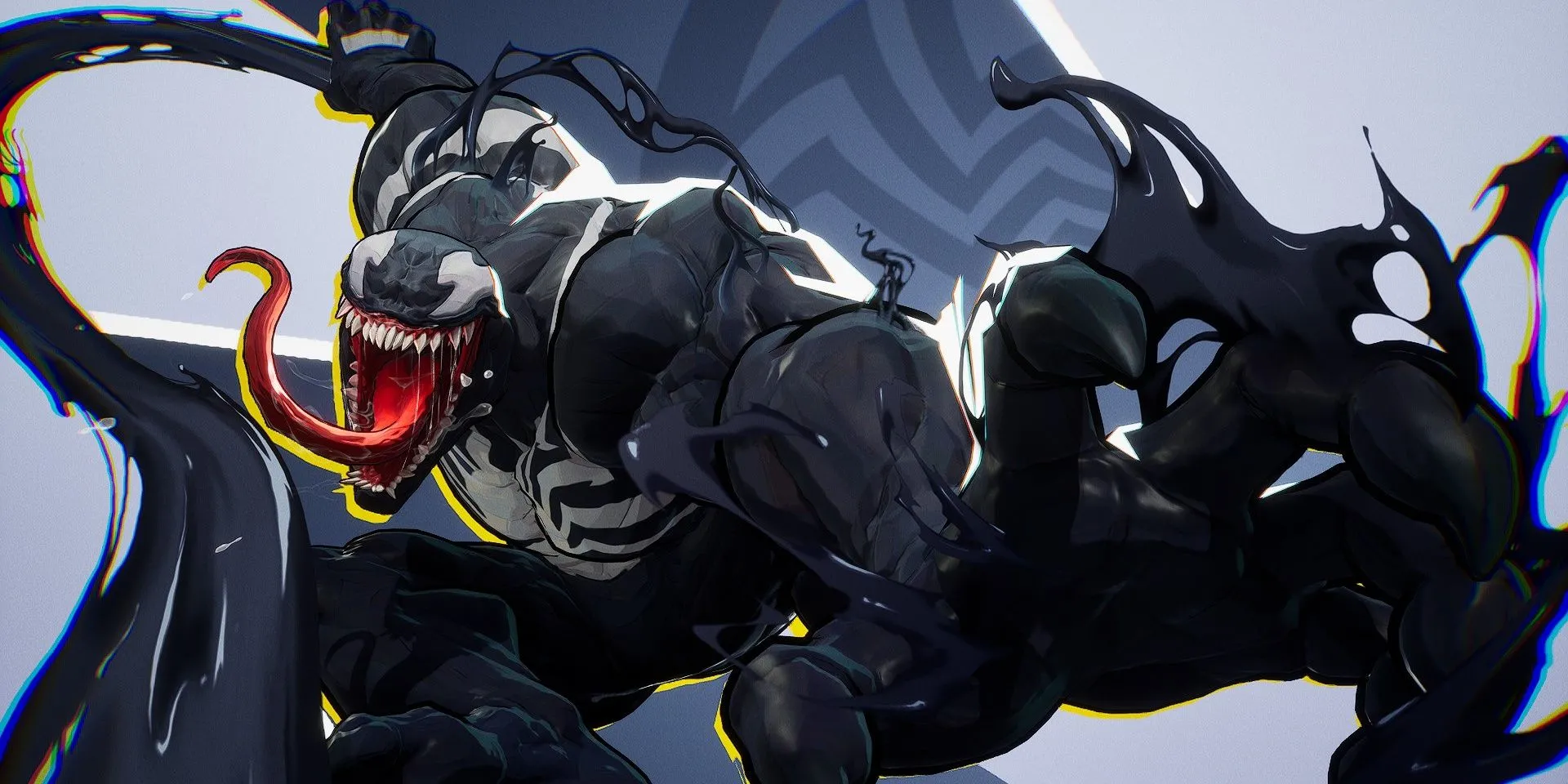 Venom sử dụng xúc tu tấn công kẻ địch ở cự ly gần trong Marvel Rivals