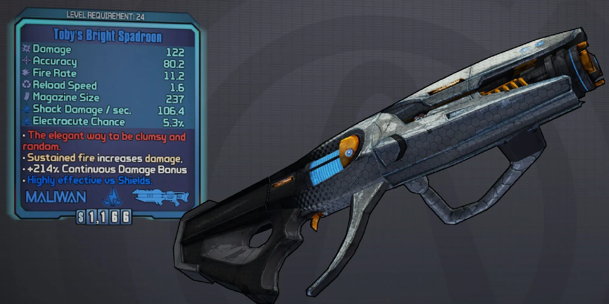Vũ khí cận chiến Toby's Bright Spadroon tạo ra luồng sáng trong Borderlands The Pre-Sequel