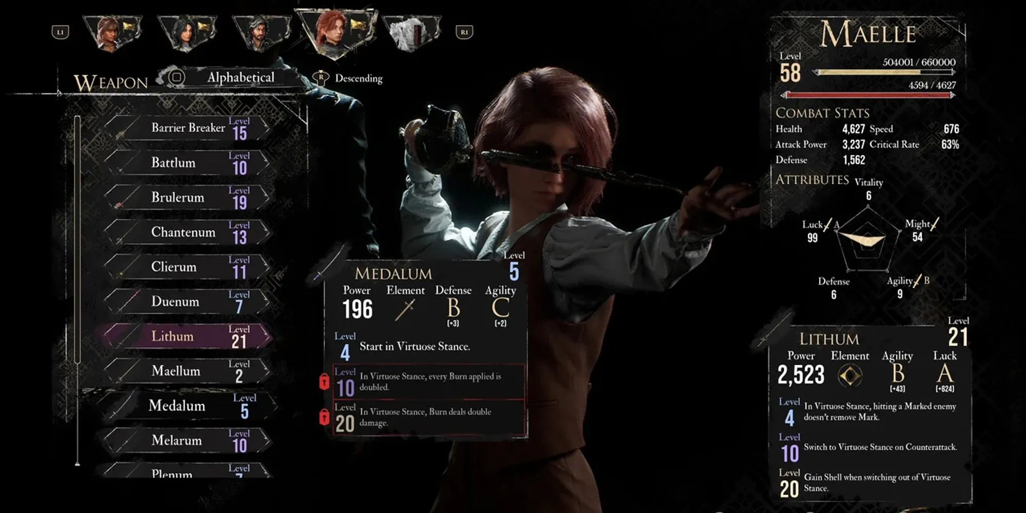 Vũ khí Medalum của Maelle trong game Clair Obscur Expedition 33