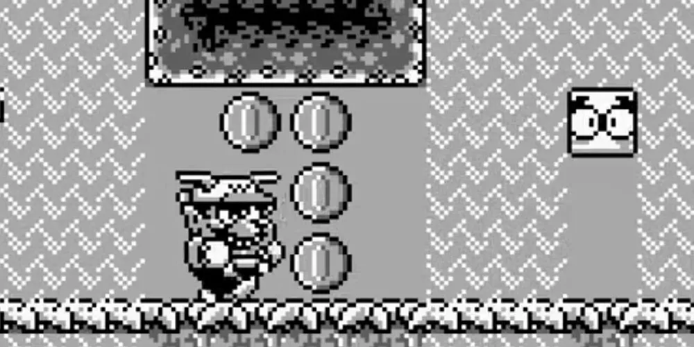 Wario thu thập tiền xu trong Super Mario Land 3
