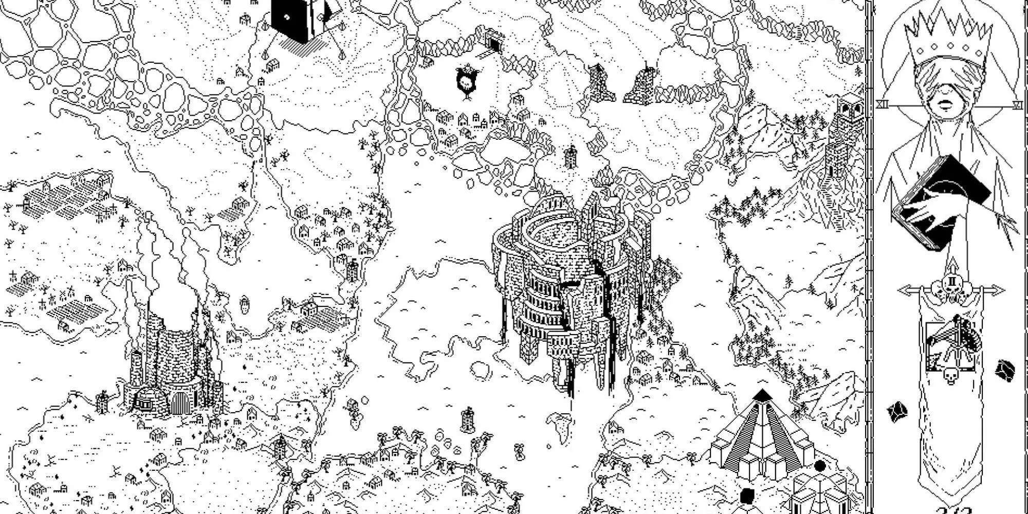 World map in the strategy game Death Crown.