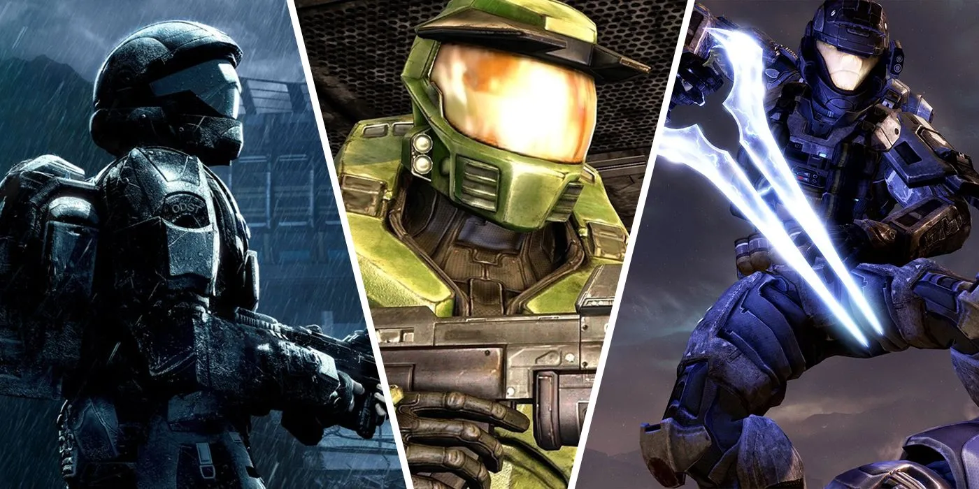 Ba nhân vật biểu tượng trong Halo: The Master Chief Collection: The Rookie, Master Chief và Noble Six